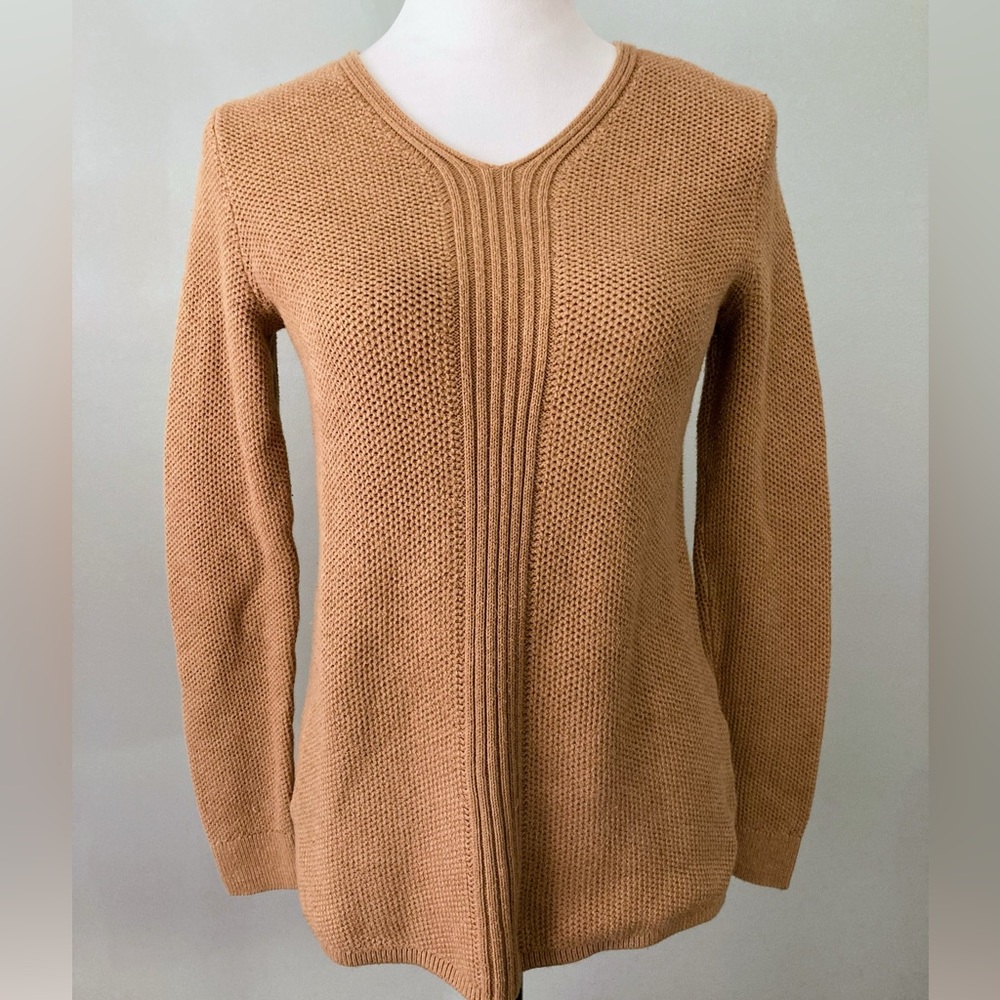 LANDS’ END Camel Pullover Tunic Sweater